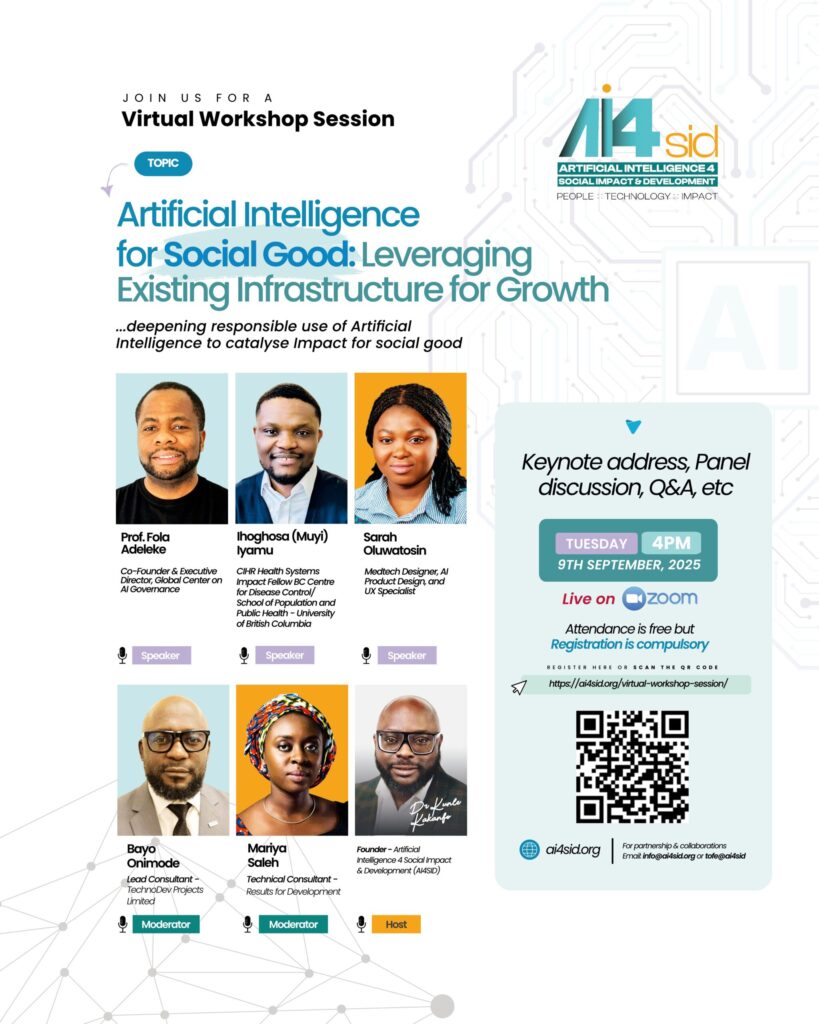 Artificial Intelligence for Social Good Leveraging Existing Infrastructure for Growth - Flyer (updated) 2 of 5